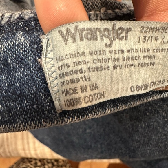 Vintage Wrangler Women’s Jeans 13/14 x 34 High Rise Blue Denim Made in USA Mom - Picture 10 of 10